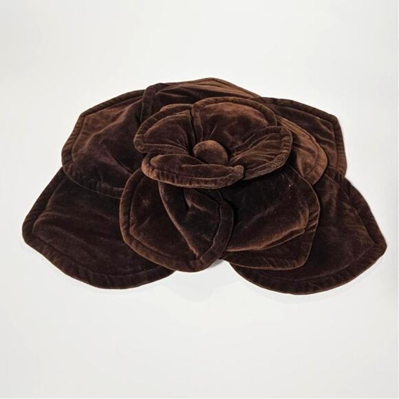 1980s Vintage Velour Flower Petal Tea Cozy Decor Mocha - Picture 2 of 6